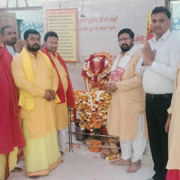 गीता धाम मंदिर’ वसुंधरा में धूम-धाम से मना हनुमान जन्मोत्सव